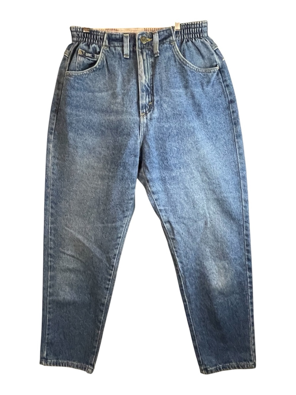 Vintage Lee Women’s Light Blue Mom Jeans with Elastic Waist
